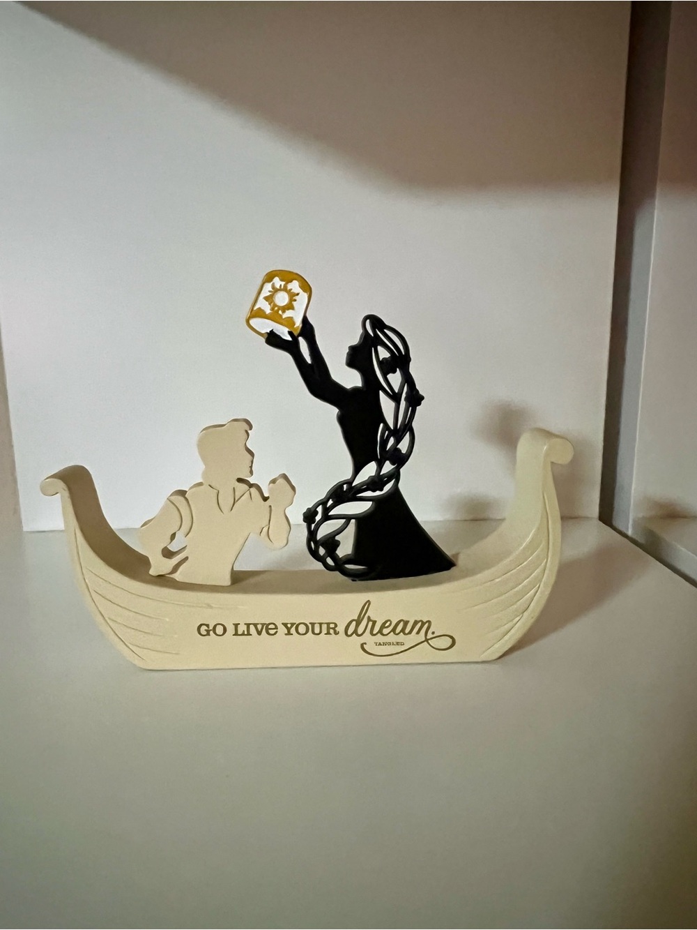 Disney Ivory, Black & Gold Tangled Boat Wall Decor
